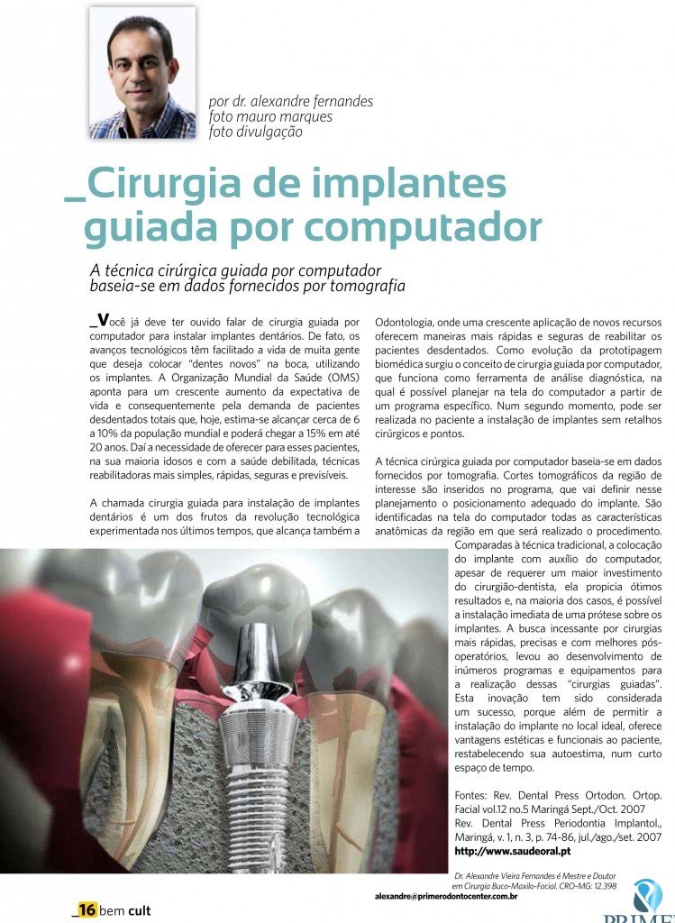 Cult 83 – Cirurgia de implantes guiada por computador